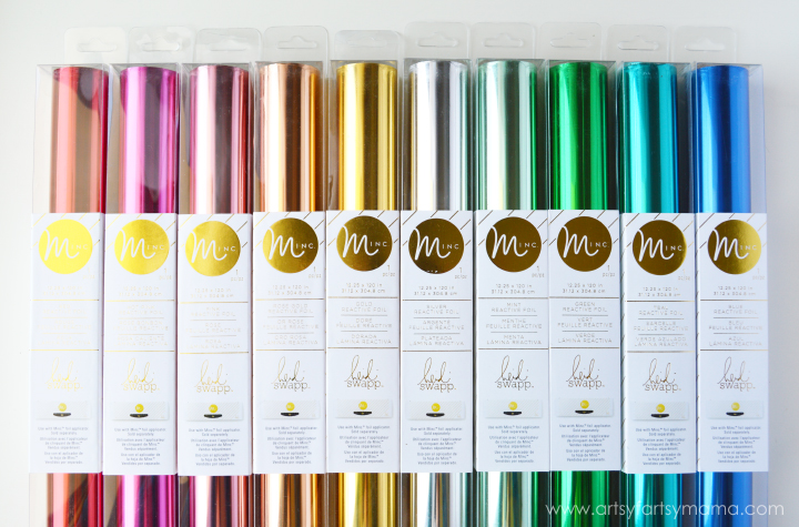 Minc Foil Color Options via Artsy Fartsy Mama