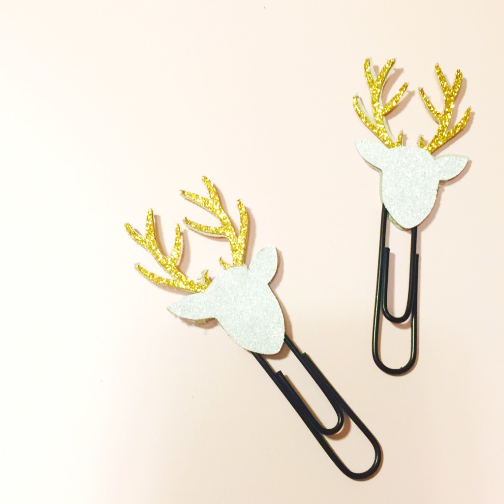 Finished Reindeer Planner Clips