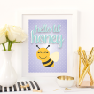 Free Printable Hello Lil' Honey from @pinkimonogirl for a gallery wall in a nursery